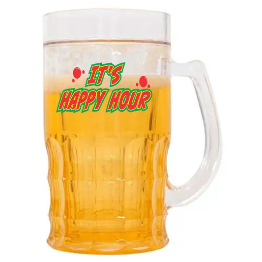 Pegster Frosty Chiller Beer Mug – 350 ml (IT’S HAPPY HOUR)